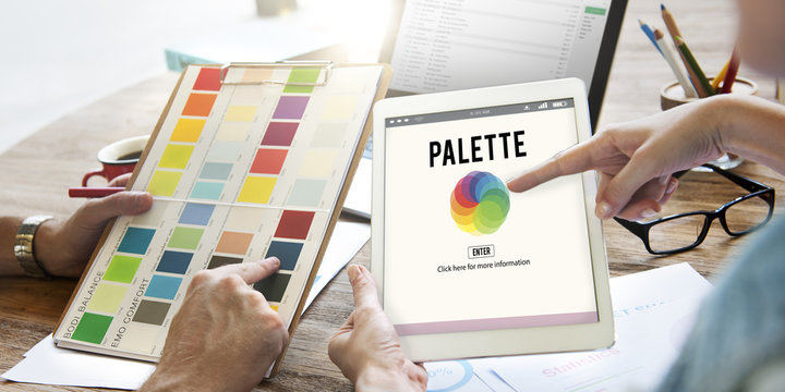 RGB Printing Palette Mixing Colour Concept