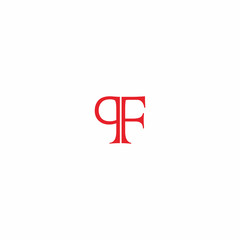 Obraz premium P F Letter Logo Vector