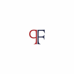 P F Letter Logo Vector