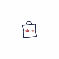 Fototapeta na wymiar Shopping bag logo vector