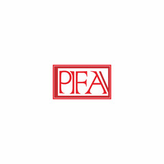 p f a letter logo