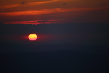 Sunset at Phu Kradung National Park, Thailand