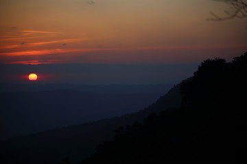 Sunset at Phu Kradung National Park, Thailand