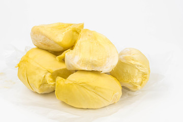 Durian , Durian is king fruits of thailand isolated on white background.