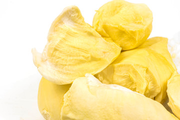 Durian , Durian King Fruits of thailand isolated on white background.