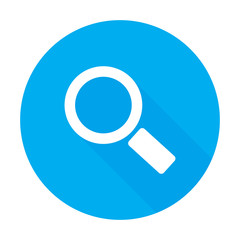 search icon with long shadow. Vector illustration