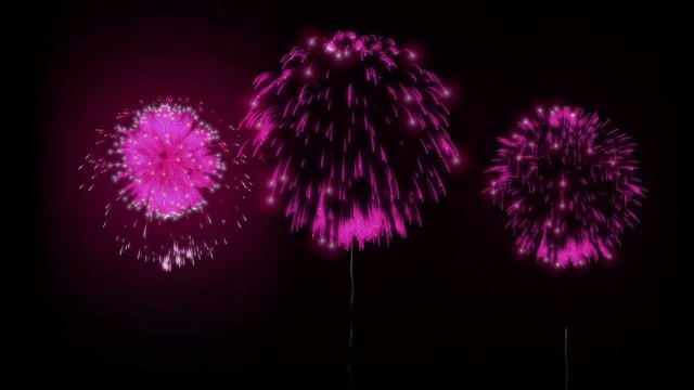 4K firework background. colorful fireckrackers at holiday night. different animation. version 21.