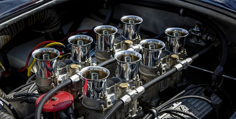 V8 Muscle Car Engine
