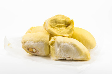 Fototapeta na wymiar Durian , Durian King Fruits of thailand isolated on white background.
