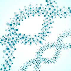 Abstract DNA spiral, molecule structure. Vector illustration. Eps 10
