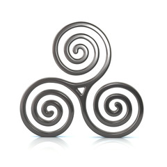 Silver Triskele symbol