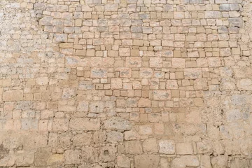 Crédence de cuisine en verre imprimé Pierres Texture de mur de pierre maltaise.