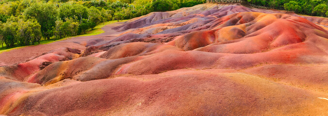 Seven colour earth. Mauritius. Panorama