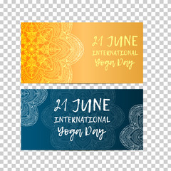 Vintage template design vector illustration of international yoga day