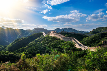 the Great Wall is generally built along an east-to-west line across the historical northern borders of China.