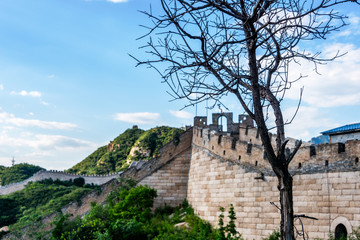 Fototapeta na wymiar the Great Wall is generally built along an east-to-west line across the historical northern borders of China.