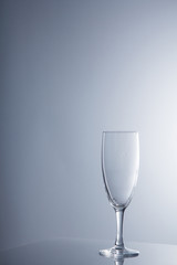 Crystal glass on white background