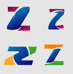 Set of letter Z logo
