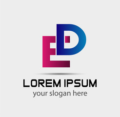 Obraz premium Letter E and D logo 