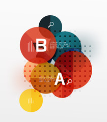 Vector circle bubbles modern geometric background