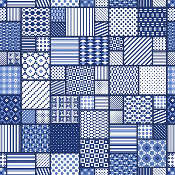 abstract seamless patchwork pattern