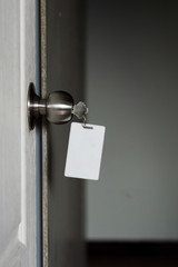 Key knobs doors with the key slot.