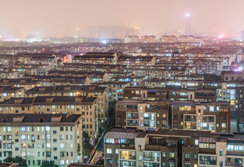 Fototapeta premium city skyline with residential district in China.