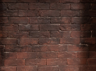 Old style stone brown brick wall texture