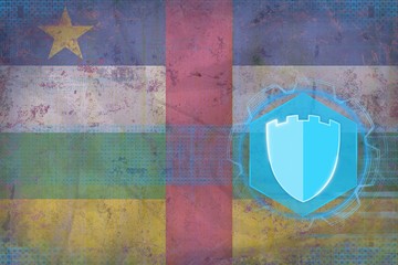 Fototapeta premium Central African Republic internet protection. Computer defense concept.