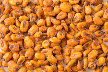 golden roasted corn, macro