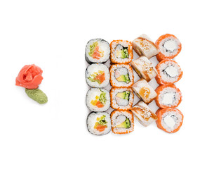sushi isolated on the white