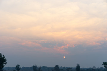 Fototapeta na wymiar sky, cloud, The rising sun, abstract, background