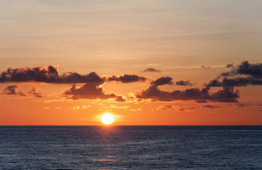 Sunset in the ocean.