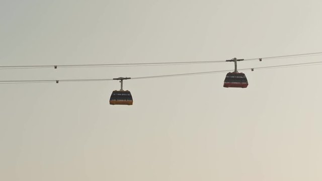 The ropeway in Ha Long the city. Vietnam.