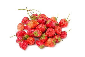 Fresh ripe strawberries  on white background.