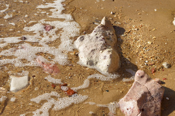rocks on a sandy beach. Thailand 2017