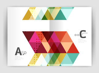 Modern triangle print template