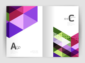 Modern triangle print template