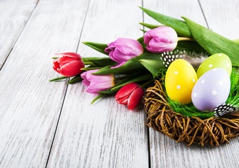 easter decoration with eggs