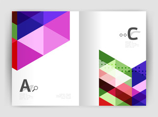 Modern business brochure or leaflet A4 cover template