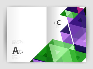 Fototapeta premium Vector triangle print template