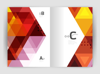 Vector triangle print template