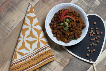 Indian spicy chana - protein dish