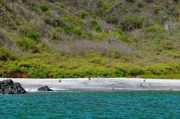 Fototapeta premium Tropical beach in Puerto Lopez, Ecuador