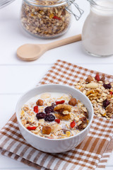 Bowl of homemade muesli