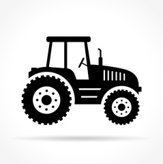 tractor on white background - obrazy, fototapety, plakaty
