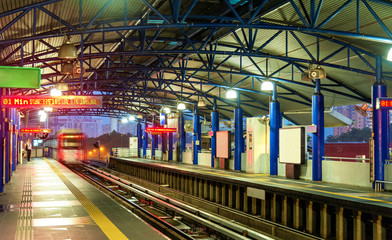 Metro station in Kuala Lumpur, Malaysia