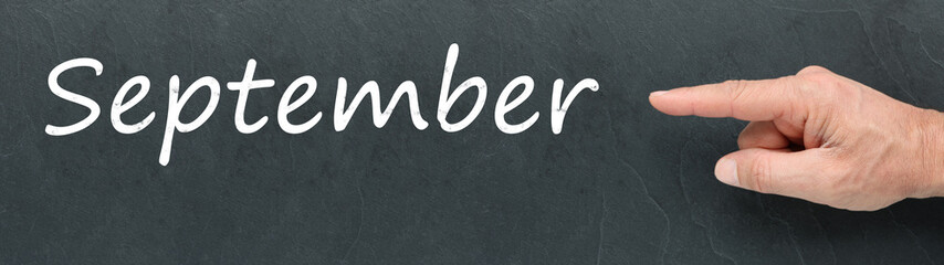 Obraz premium September on a blackboard