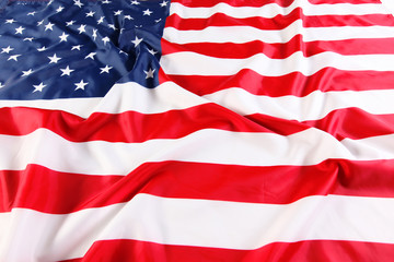 Fototapeta premium Close up of American flag