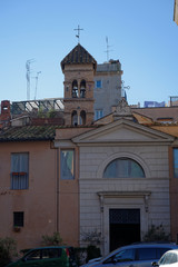 Fototapeta premium Walking along the streets of Trastevere, Rome